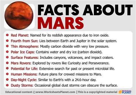 火形|Mars Fact Sheet